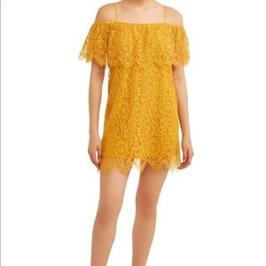 No boundaries yellow lace dress size xxl
